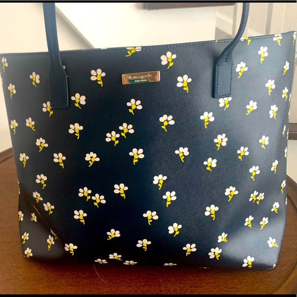 Kate Spade Blue Diaper Bag with Daisies